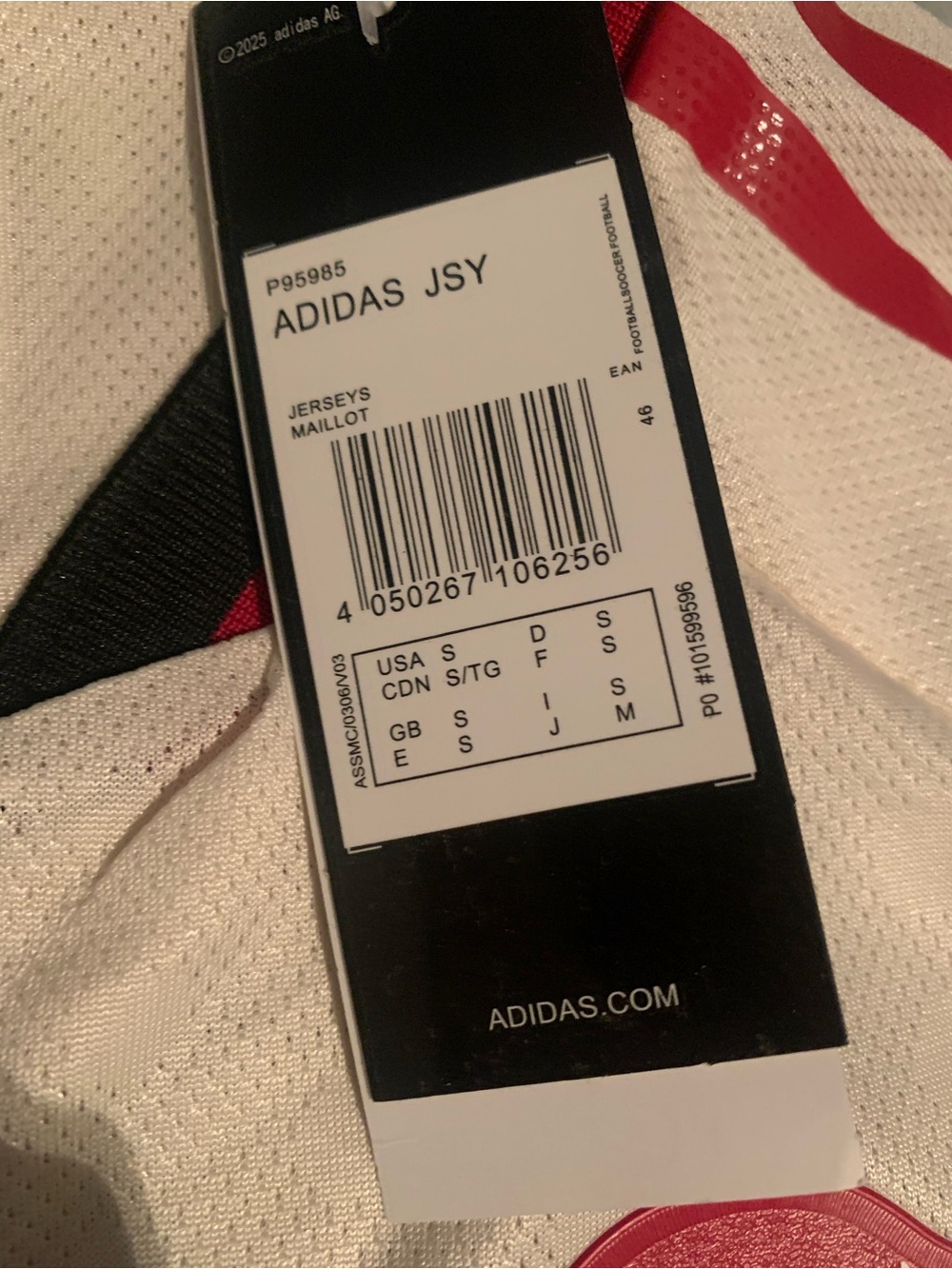 M. Salah White and Red Soccer Jersey with Black Trim - Picture 2 of 3